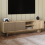 Hanah Home Soporte para TV Roble cálido y roble zafiro